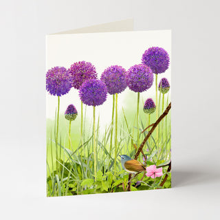 Purple Allium - Flower Garden Card