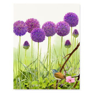 Purple Allium - Flower Garden Card
