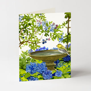 Blueberries and Blooms - Flower Garden Card