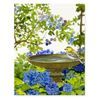 Blueberries and Blooms - Flower Garden Card