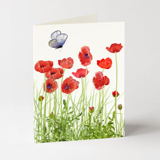 Scarlet Poppies - Flower Garden Card