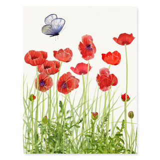 Scarlet Poppies - Flower Garden Card