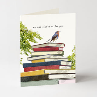 Stack of Books - Encouragement Card