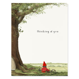 Gnome by the Tree - Love & Friendship Card