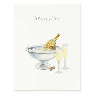 Champagne and Flutes - Celebration Card