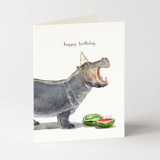Happiest Hippo - Birthday Card