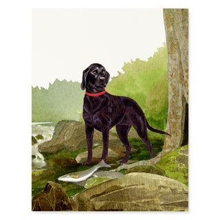 By the Stream - Dog Card