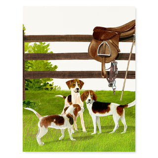 Beagle Country - Equestrian Card