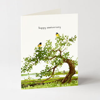Goldfinches - Anniversary Card