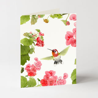 Anna’s Hummingbird - Flower Garden Card