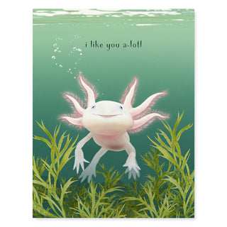 Axolotl - Love & Friendship Card