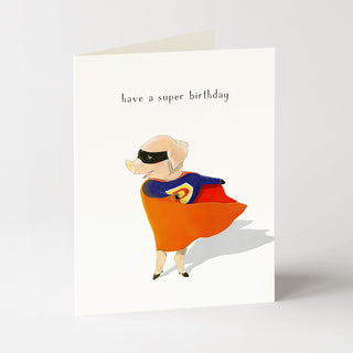 Superpig - Birthday Card