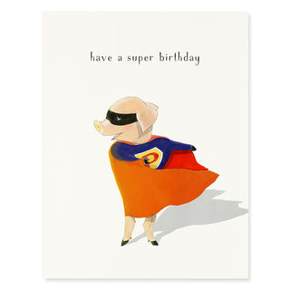 Superpig - Birthday Card