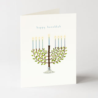 Glowing Menorah - Hanukkah Card