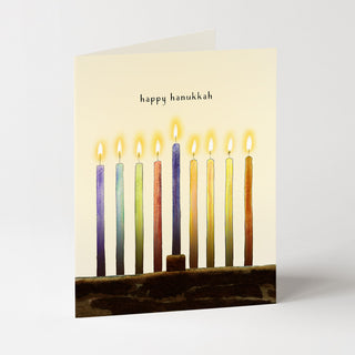 Hanukkah Candles - Hanukkah Card