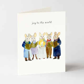 Carolling Mice - Christmas Card