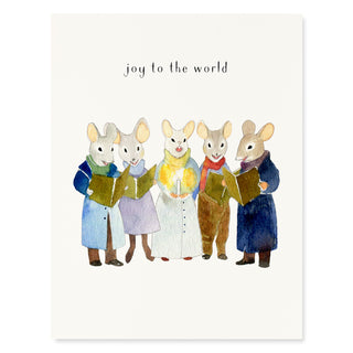 Carolling Mice - Christmas Card