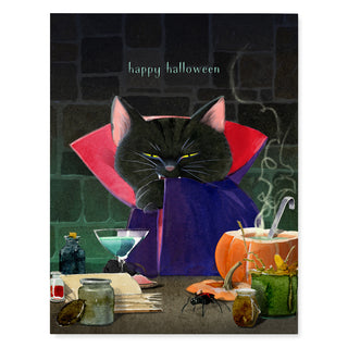 Cat Dracula - Halloween Card