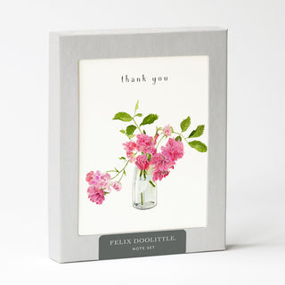 Thanks a Lot 2 - Pink Flowers - Note Set