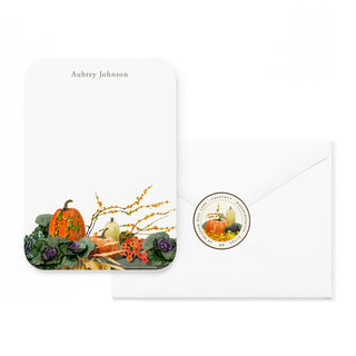 Pumpkins and Kale - Small Note Cards
