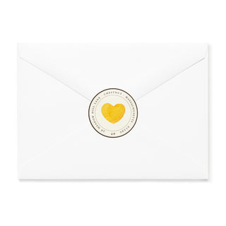 Yellow Heart - Small Note Cards