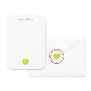 Green Heart - Small Note Cards