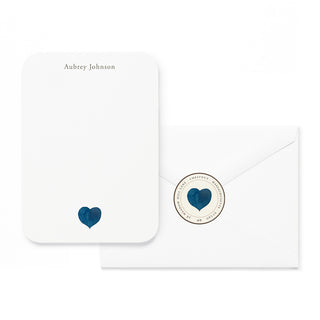 Navy Heart - Small Note Cards