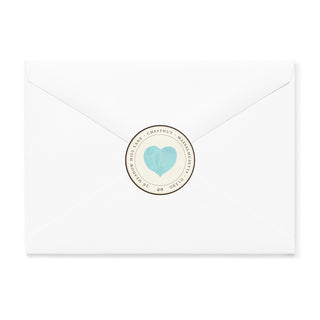 Aqua Heart - Small Note Cards
