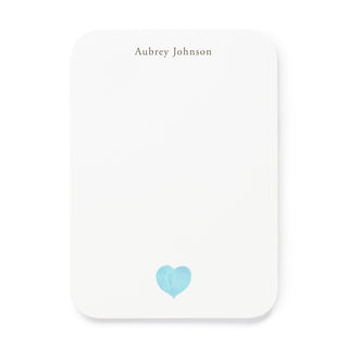 Aqua Heart - Small Note Cards