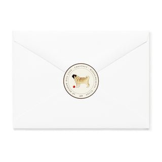 Pug with Red Ball - Small Note Cards