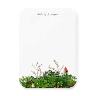 Cardinal and Evergreen - Small Note Cards