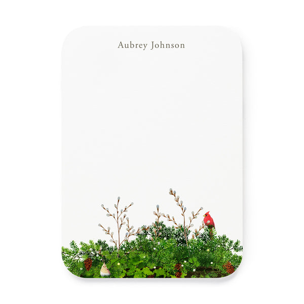 Cardinal and Evergreen