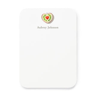 Red Heart Ornament - Small Note Cards