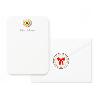 Red Heart Ornament - Small Note Cards