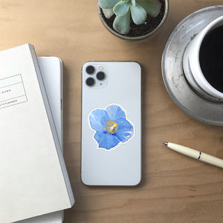 Blue Poppy - Vinyl Sticker