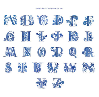 Delftware Monograms - Full Alphabet