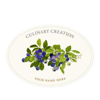 Blueberry Cluster - Oval Kitchen Labels