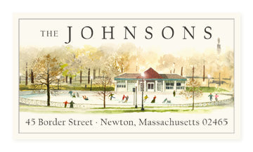 Frog Pond - Panoramic Return Address Labels