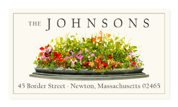 Garden Flowers - Panoramic Return Address Labels