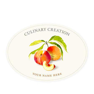 Juicy Peaches - Oval Kitchen Labels