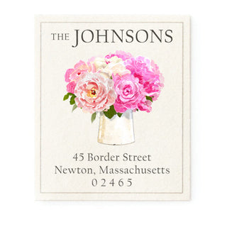 Pretty Peonies - Return Address Labels