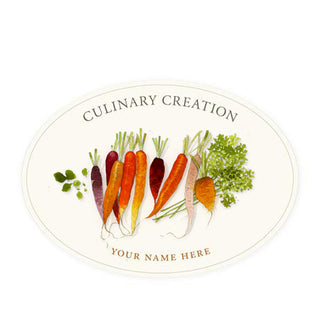 Sweet Carrots - Oval Kitchen Labels