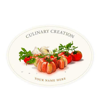 Vine Tomatoes - Oval Kitchen Labels