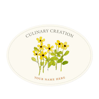 Wild Picks in Yellow - Oval Kitchen Labels