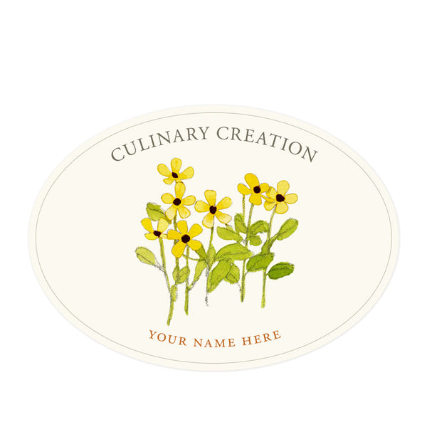 Wild Picks in Yellow - Oval Kitchen Labels