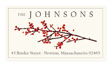 Winter Berries - Panoramic Return Address Labels
