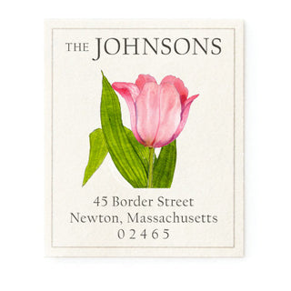 Pink Tulip - Return Address Labels