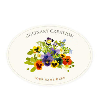 Spring Pansies - Oval Kitchen Labels