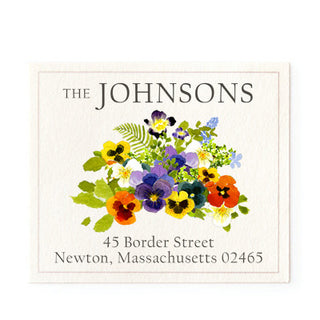 Spring Pansies - Return Address Labels