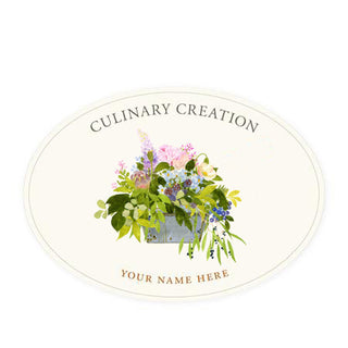 Blooms and Berries - Oval Kitchen Labels